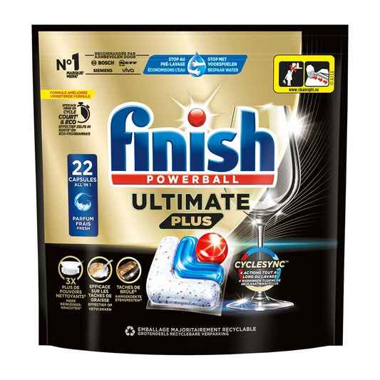 Finish Powerball - Vaatwas - Capsule - Ultimate Plus - Fresh - 22Wb/268.4g