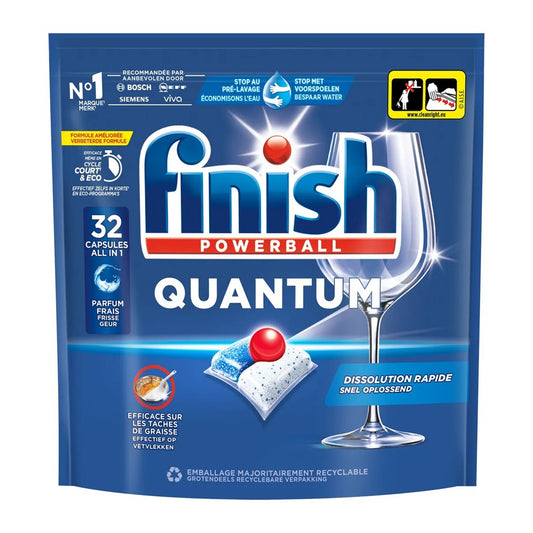 Finish Powerball - Vaatwas - Capsule - Quantum - All-in 1 - Frisse Geur - 32Wb/332.8g