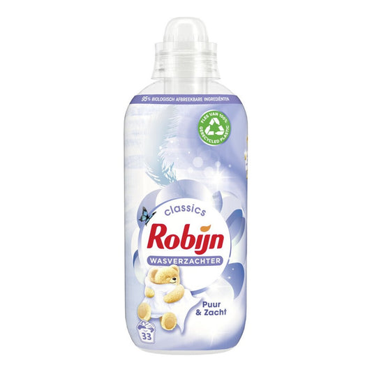 Robijn - Wasverzachter - Vloeibaar - Classics - Puur & Zacht - 33Wb/825ml