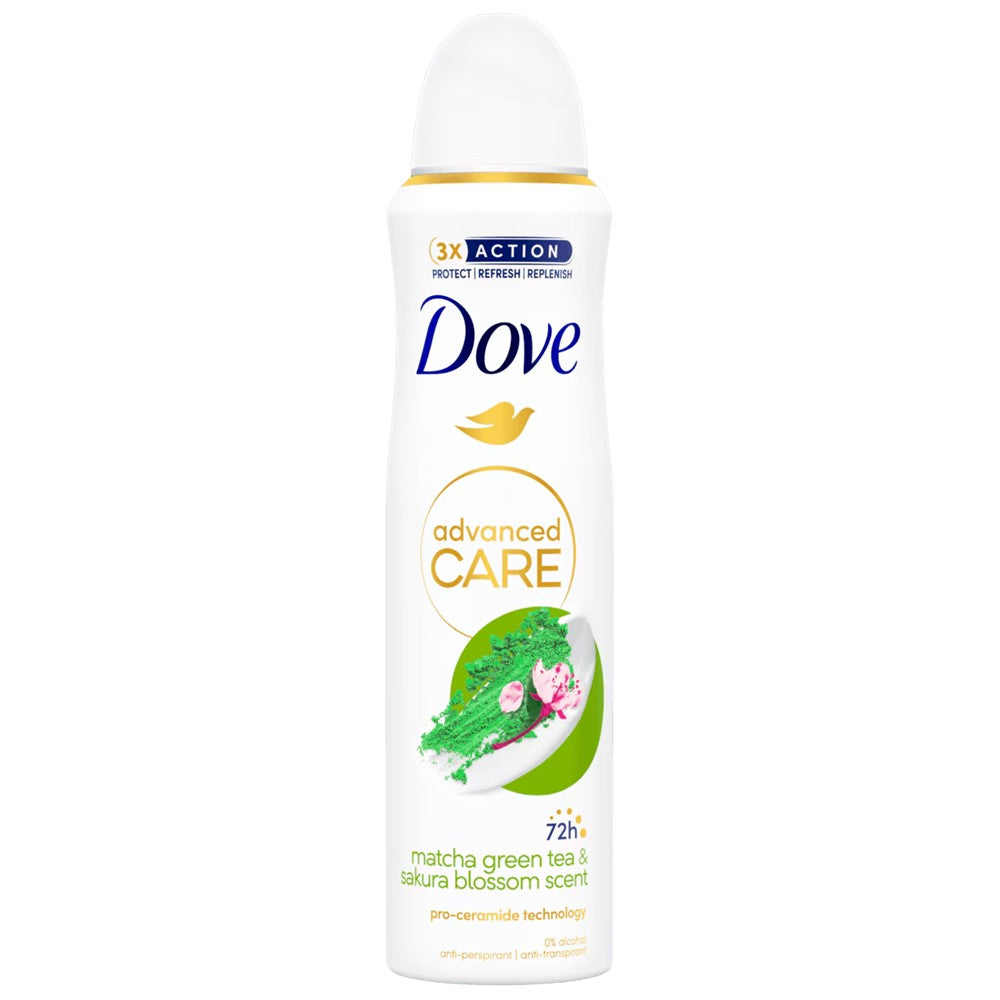 Dove - Deodorant - Spray - Advanced Care - Matcha Green Tea & Sakura Blossom Scent - 6 x 150ml