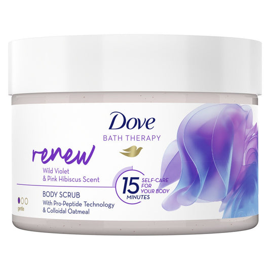 Dove - Bodycreme - Scrub - Bath Therapy - Wild Violet & Pink Hibiscus Scent - 295ml