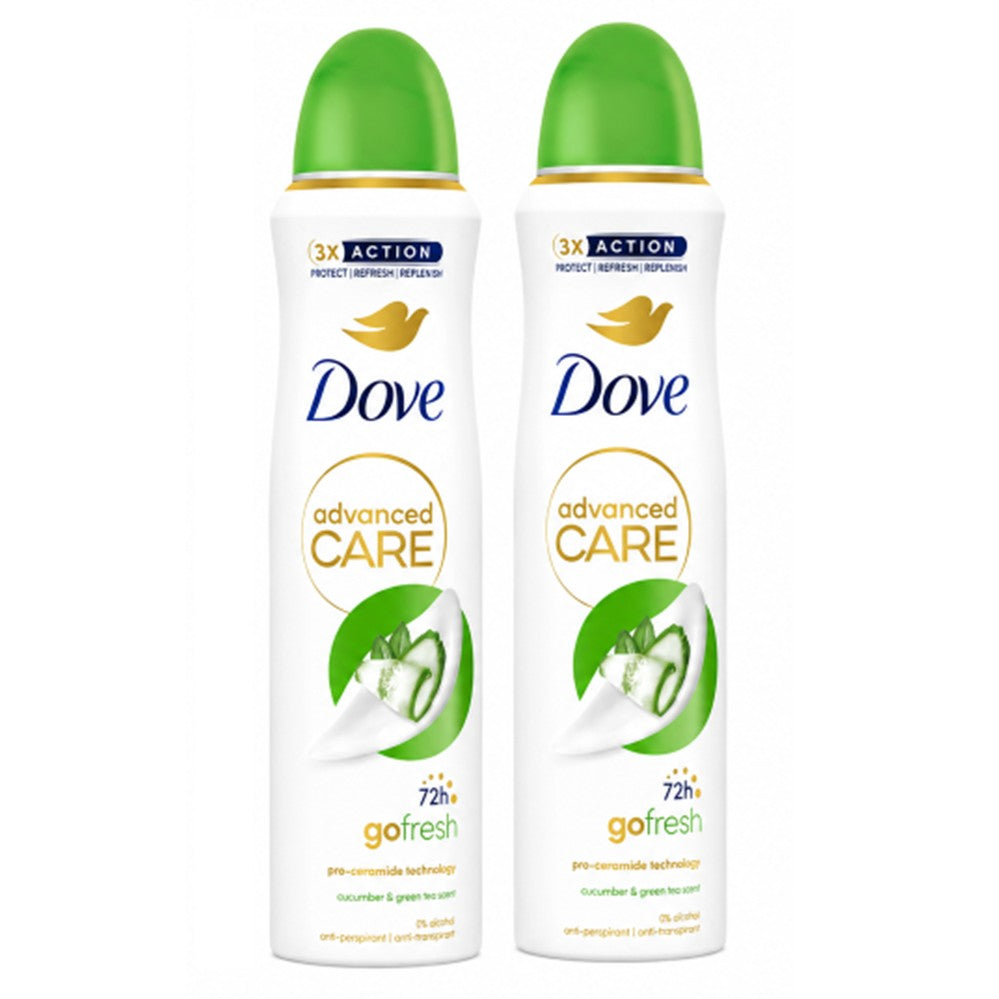 Dove - Deodorant - Advanced Care - Cucumber Green Tea - 72h - 2x150ml