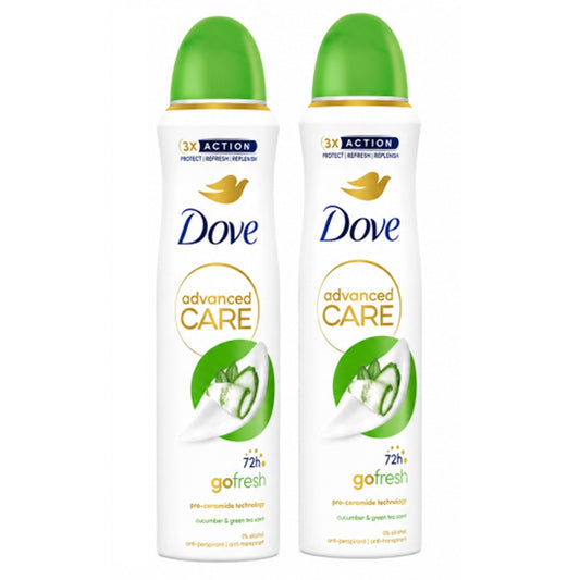 Dove - Deodorant - Spray - Advanced Care - Cucumber Green Tea - 72h - 2x150ml