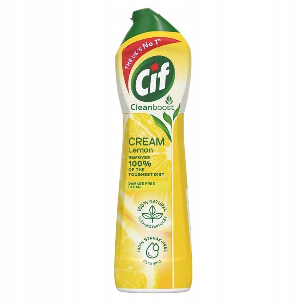 Cif Clean Boost - Schuurmiddel - Cream - Lemon - 500ml