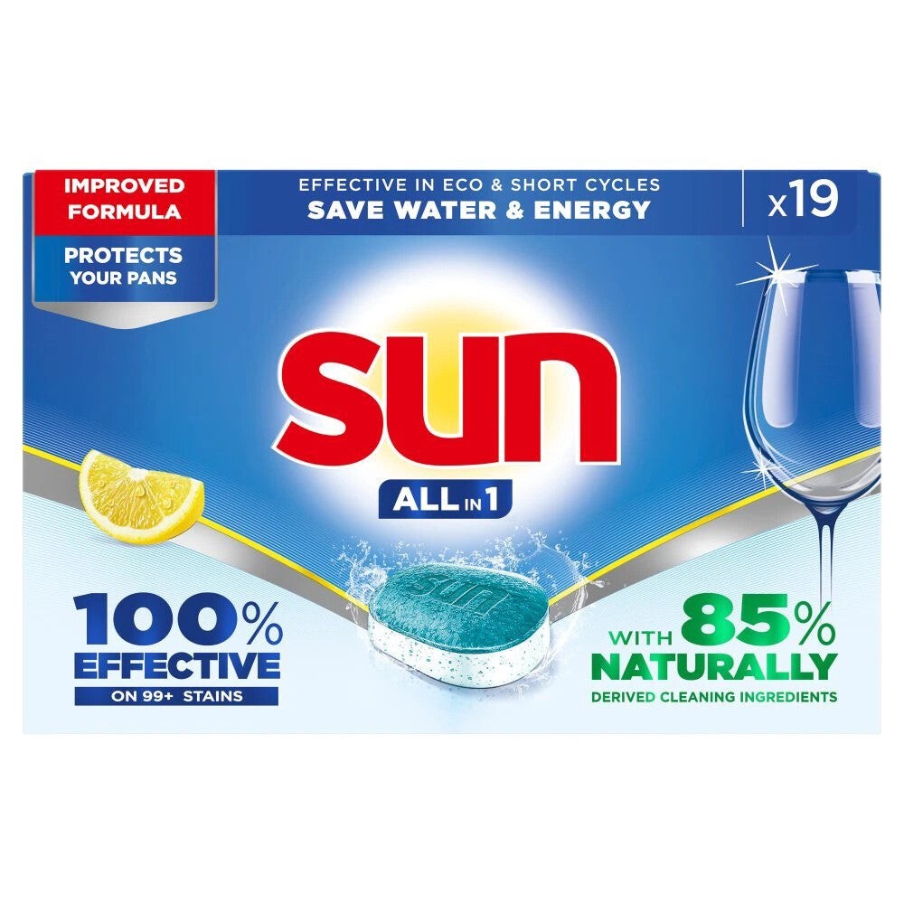 Sun - Vaatwas - Tablet - All in 1 - 100% Effective  - Lemon - 19Wb