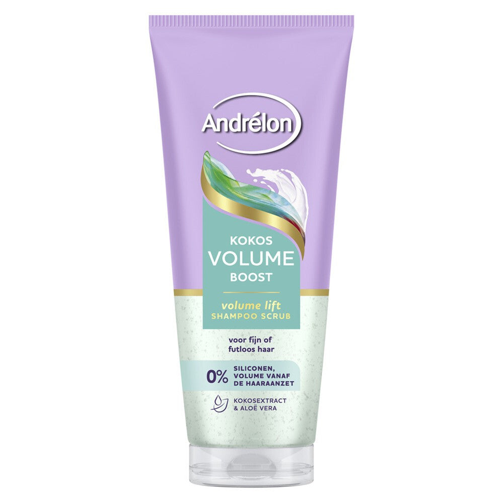 Andrélon - Shampoo - Tube - Scrub Coconut - Volume Boost - 200ml