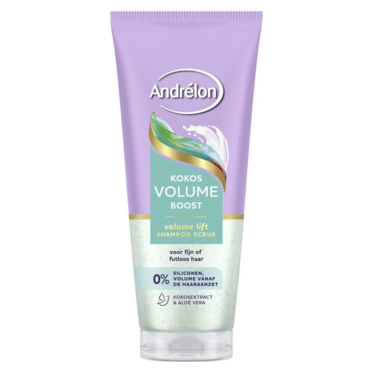 Andrélon - Shampoo - Tube - Scrub Coconut - Volume Boost - 200ml