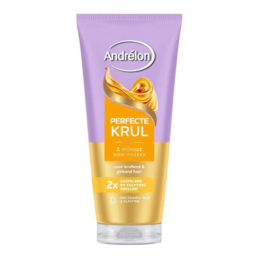 Andrelon - Haarmasker - Tube - Perfecte Krul - Macadamiaolie & Elastine - 180ml