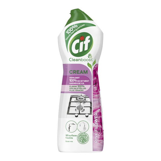 Cif Clean Boost - Schuurmiddel - Cream - Pink - 750ml