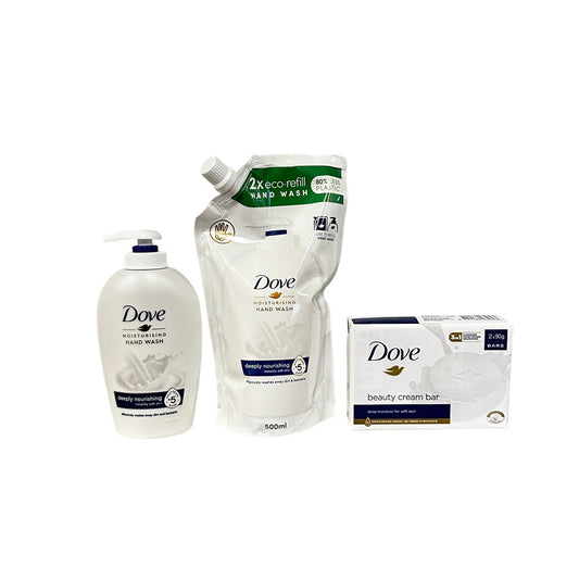 Dove  - Display - Handzeep - 3 Assortimenten - Navulling + Pump + Zeeptablet - 24 Stuks