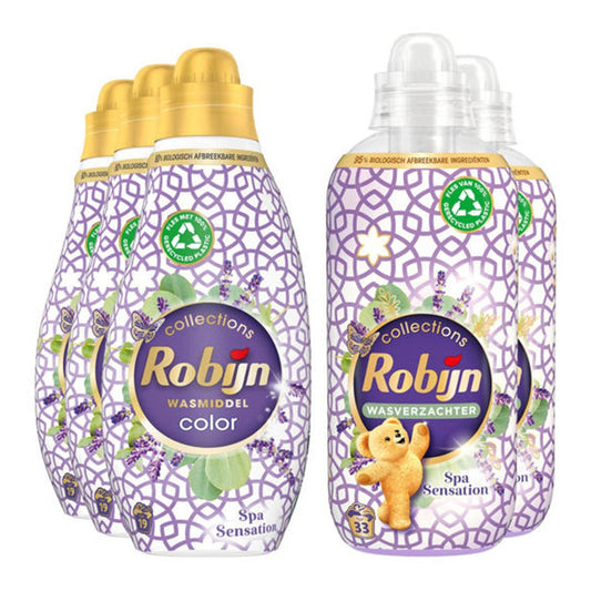 Robijn - Display - Wasverzachter + Wasmiddel - 2 Assortimenten - 5 Stuks