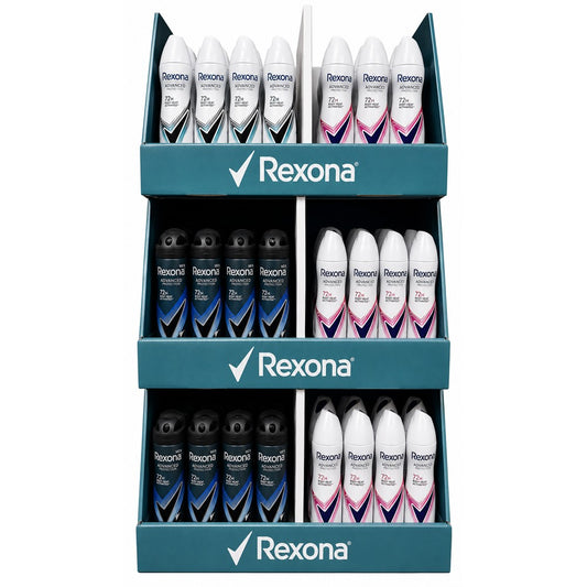 Rexona - Display - Deodorant - Advanced Protection - 3 Assortimenten - 108 Stuks