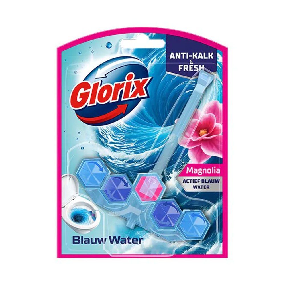 Glorix - Toiletblok - Blauw Water - Magnolia - 48g