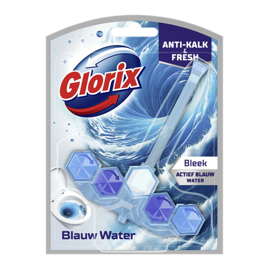 Glorix - Toiletblok - Blauw Water - Bleek - 48g