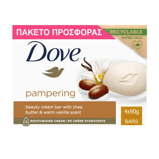 Dove - Zeeptablet - Shea Butter & Warm Vanilla Scent - 4 x 90g