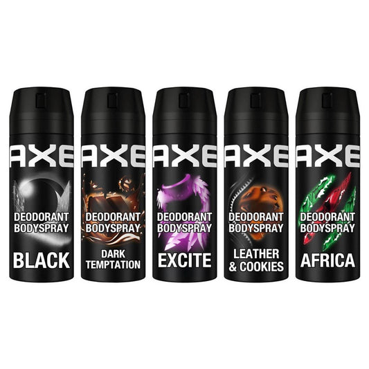 Axe - Display - Gemengde Doos - Deodorant - Spray - 5 Assortimenten - 5 Stuks