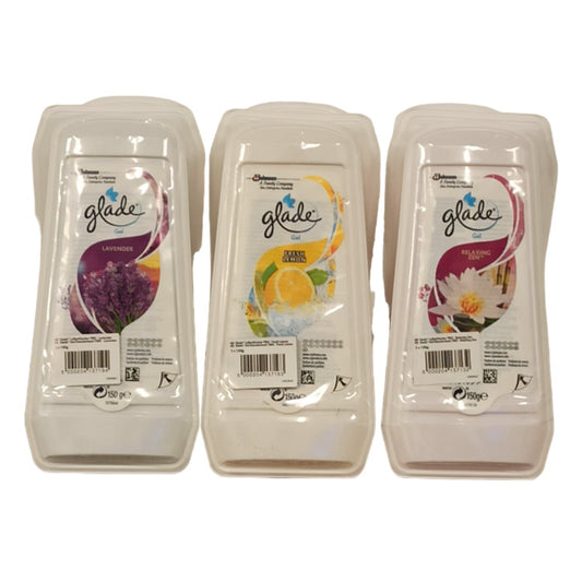 Glade - Luchtverfrisser - Gemengde Doos - 12xRelaxing Zen + 12xLemon + 12xLavender - 3 Assortimenten - Gel - 36x150g