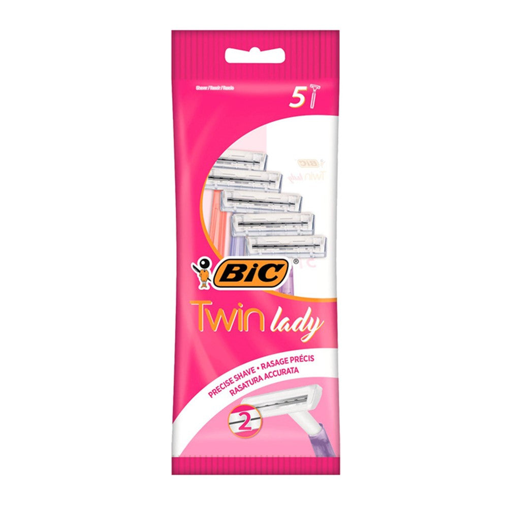 Bic Twin Lady - Scheermesjes - 2 Messen - Precise Shave - 5 Stuks