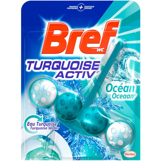 Bref - Toiletblok - Turquoise Aktiv - Ocean - 50g