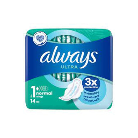 Always Ultra - Maandverband - 1 Normal - 3xProtection - 14 Stuks