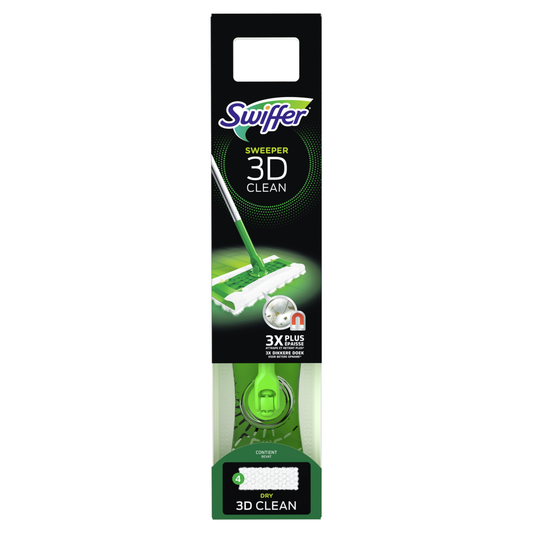 Swiffer - Sweeper - Starterset - 3D Schoon Sweeper - 4 Dry + 2 Wet Wipes - 6 Pcs.
