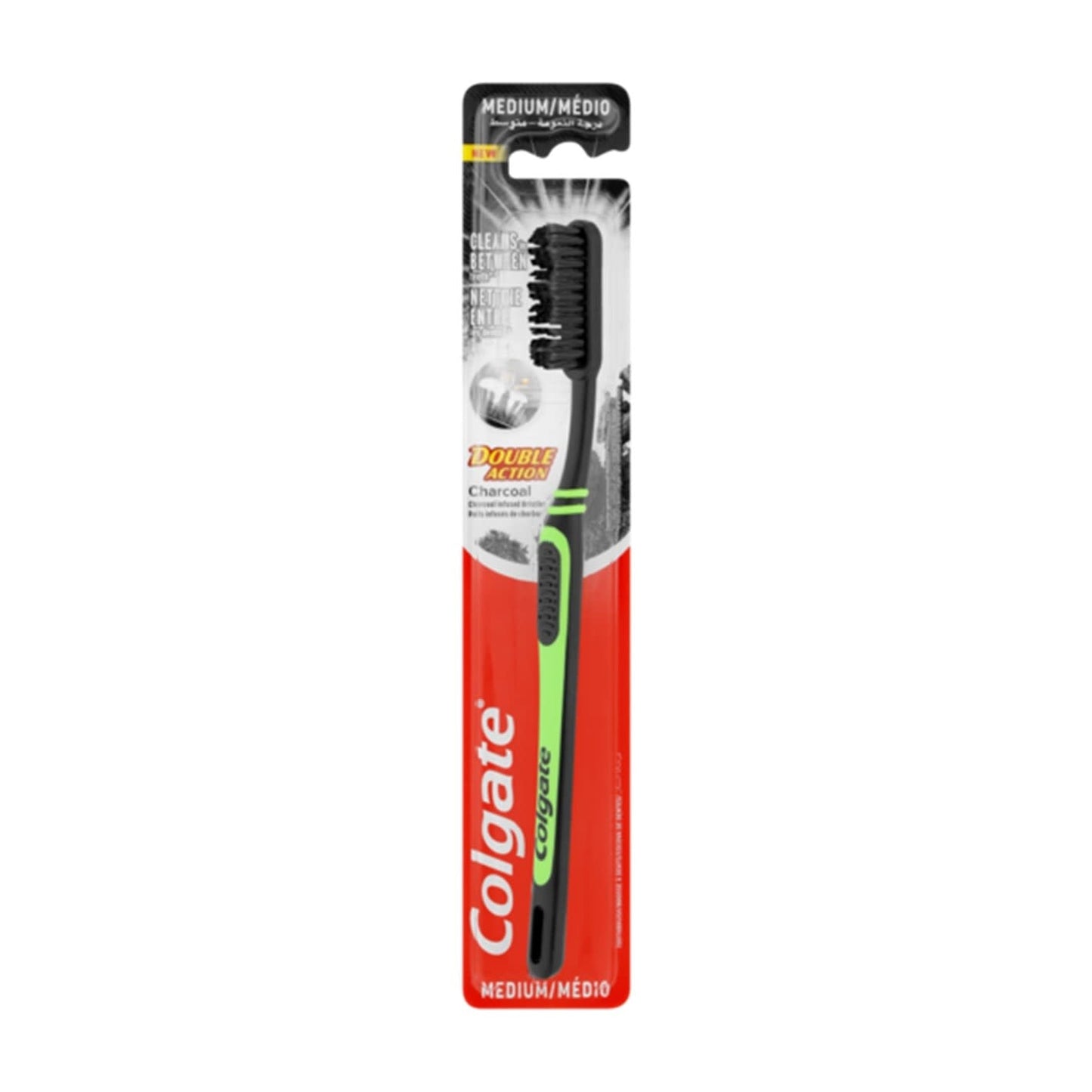 Colgate - Tandenborstel - Double Action - Charcoal - Medium - 1 Stuk