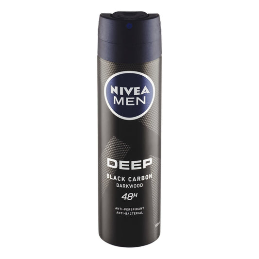 Nivea Men - Deodorant - Spray - Deep - Black Carbon - 150ml